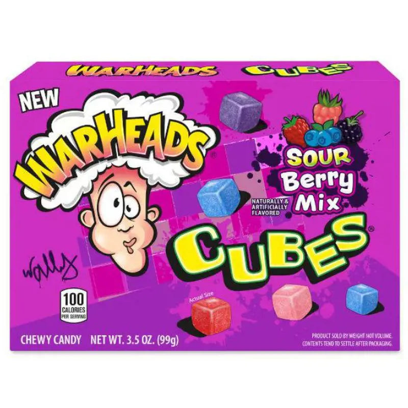 Warheads Cubes Sour Berry Box 12x 99g