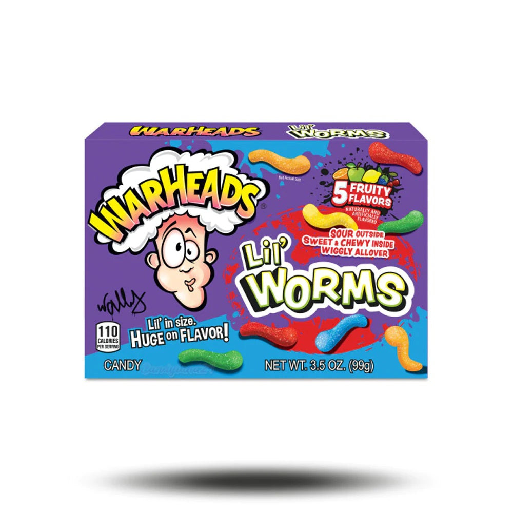 Warheads Lil Worms Box 12x 99g